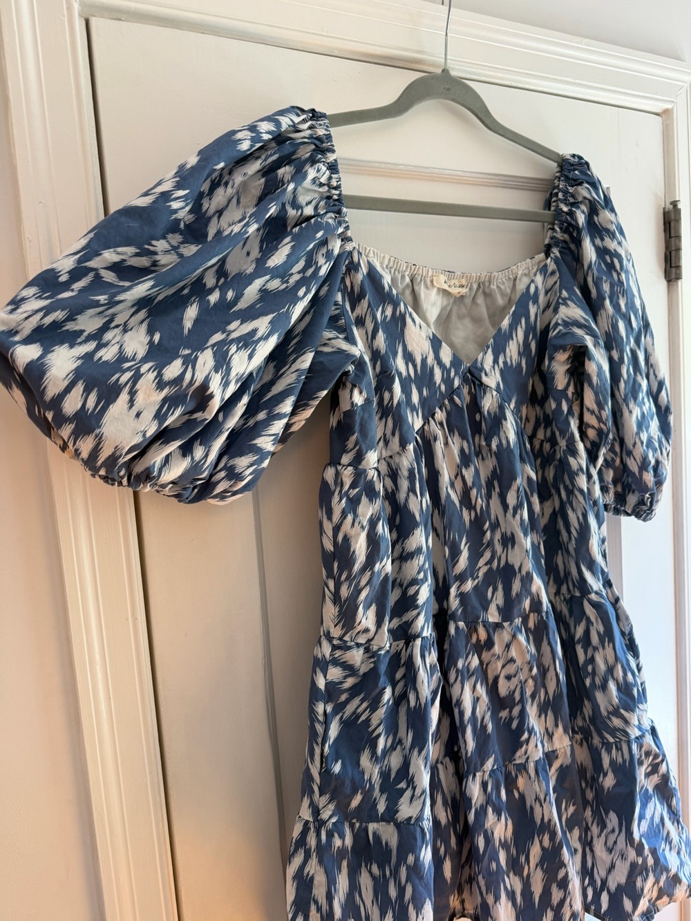 Anthropologie ๐ฉต Mini Dress Puff Puff Sleeve Medium - Picture 5 of 12